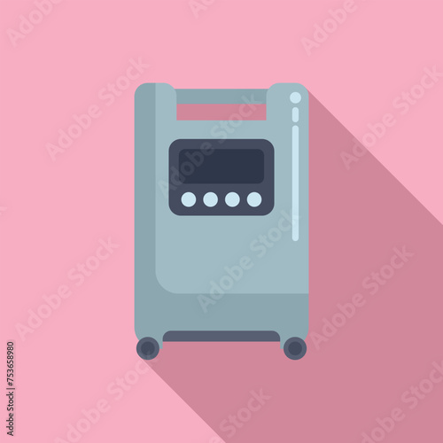 Treatment concentrator icon flat vector. Health care nasal. Tank home