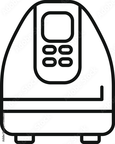 Aid oxygen concentrator icon outline vector. Center flow nasal. Control equipment