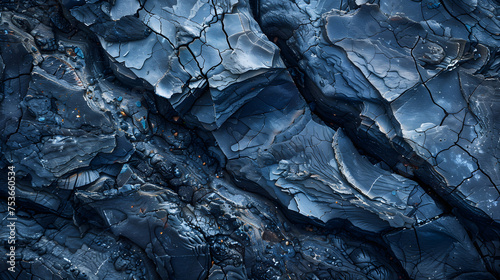 Fluid Artistry in Blue: An Abstract Lava Stone Texture Backdrop Evoking Sense of Natural Flow and Vibrant Hues
