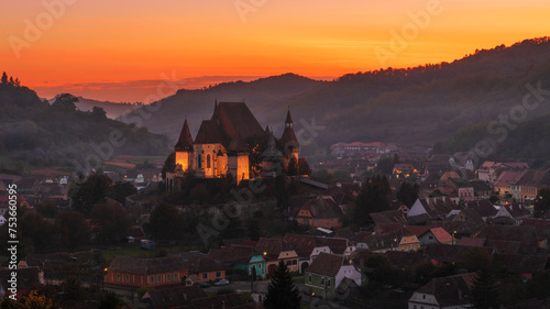 фотографія Biertan Fortified Church in Biertan Saxon Village, Transylvania,  Rural Romania