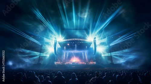 Concert e-ticket showcasing the dynamic stage setup and artist lineup,