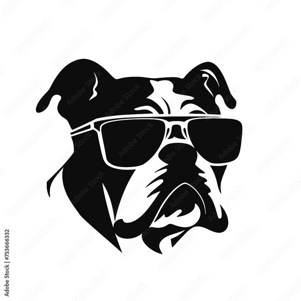 silhouette portrait of a bulldog silhouette portrait of a bulldog