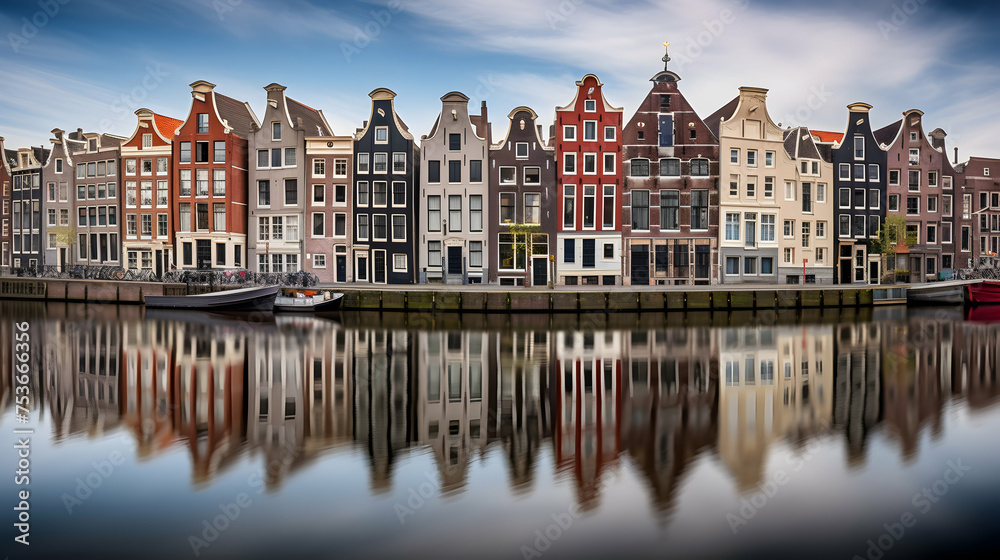 Naklejka premium The charming canals of Amsterdam,