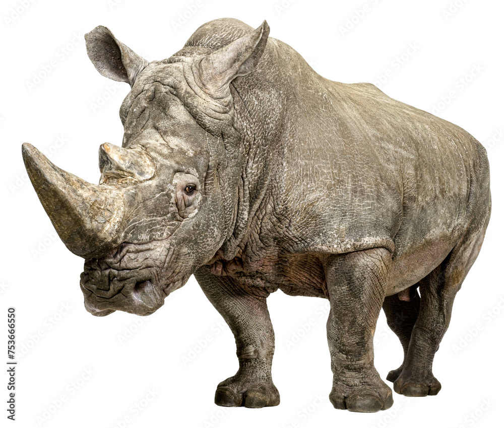 Fototapeta premium White Rhinoceros - Ceratotherium simum ( +/- 10 years)