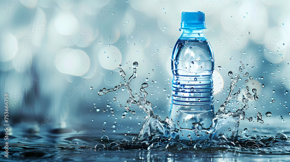 photo of bottle with cool water photo of bottle with cool water