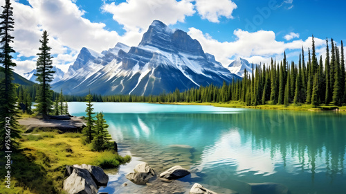 The pristine and untouched beauty of Banff National Park in Canada,