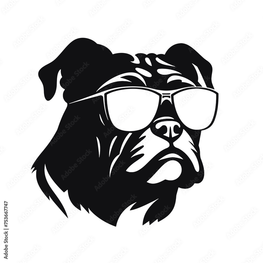 Obraz premium bulldog head tatoo