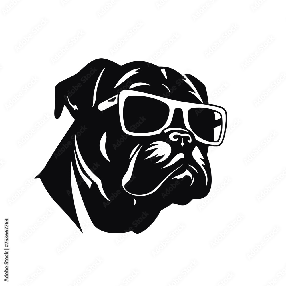 Naklejka premium bulldog head tatoo