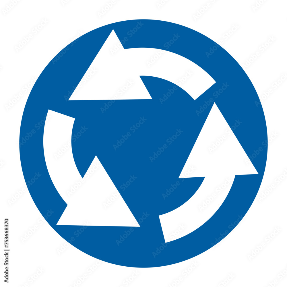Road sign. Information sign. Circular motion Road sign. Information sign. Circular motion