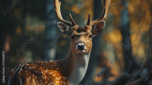 a cinematic and Dramatic portrait image for deer