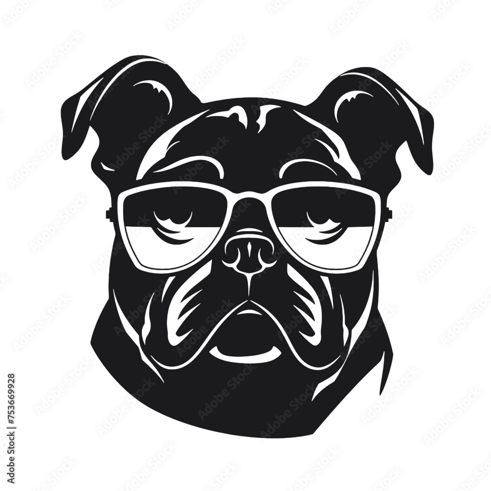 English bulldog silhouette English bulldog silhouette