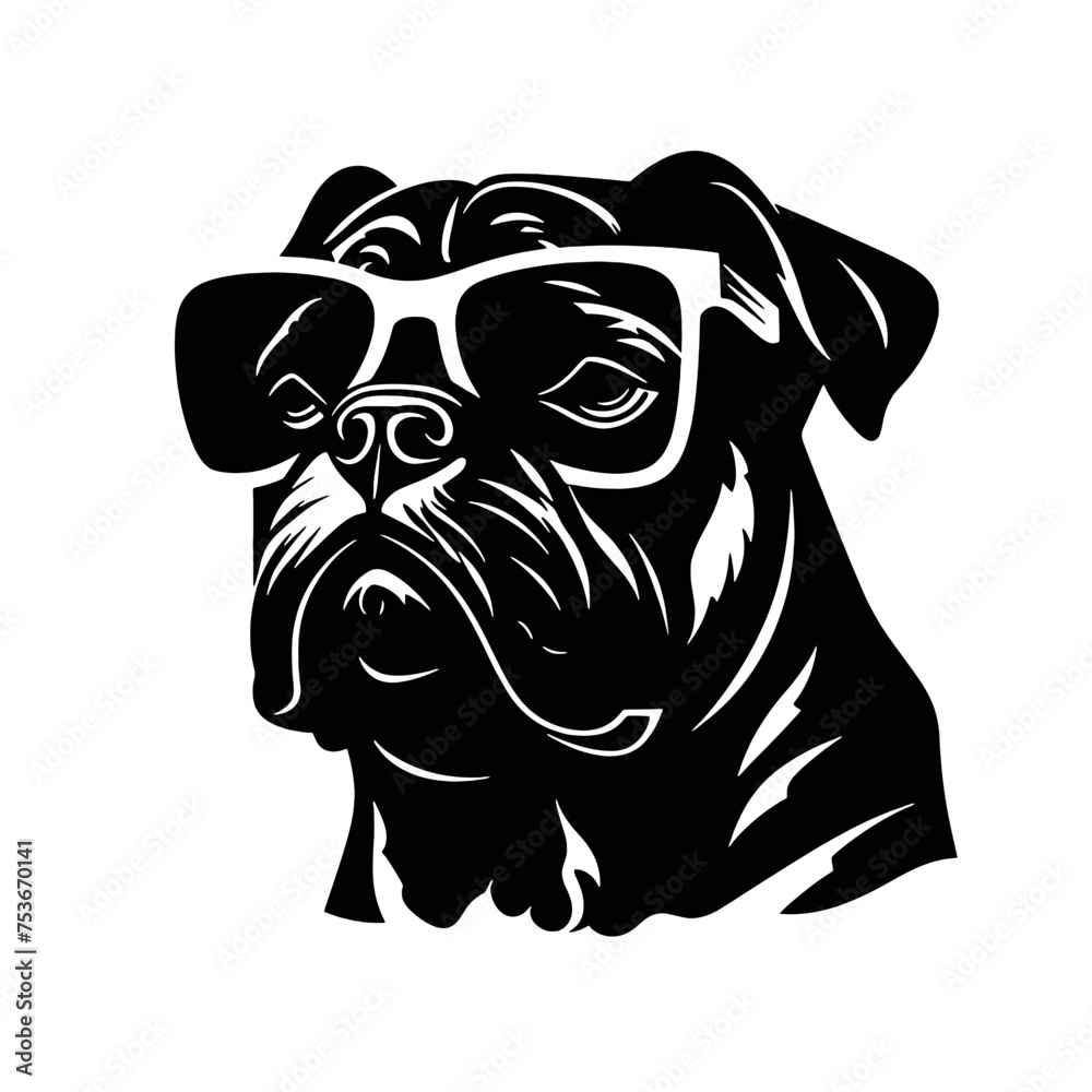 English bulldog silhouette