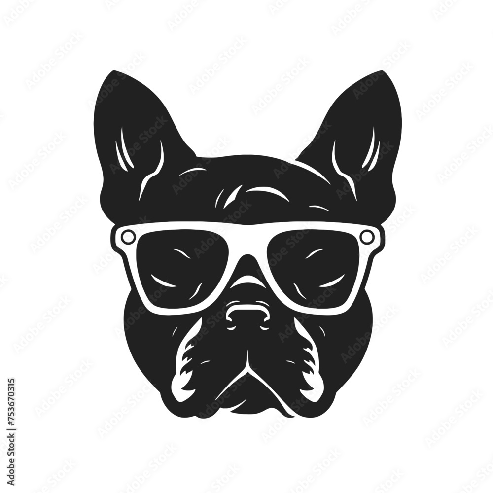 English bulldog silhouette English bulldog silhouette