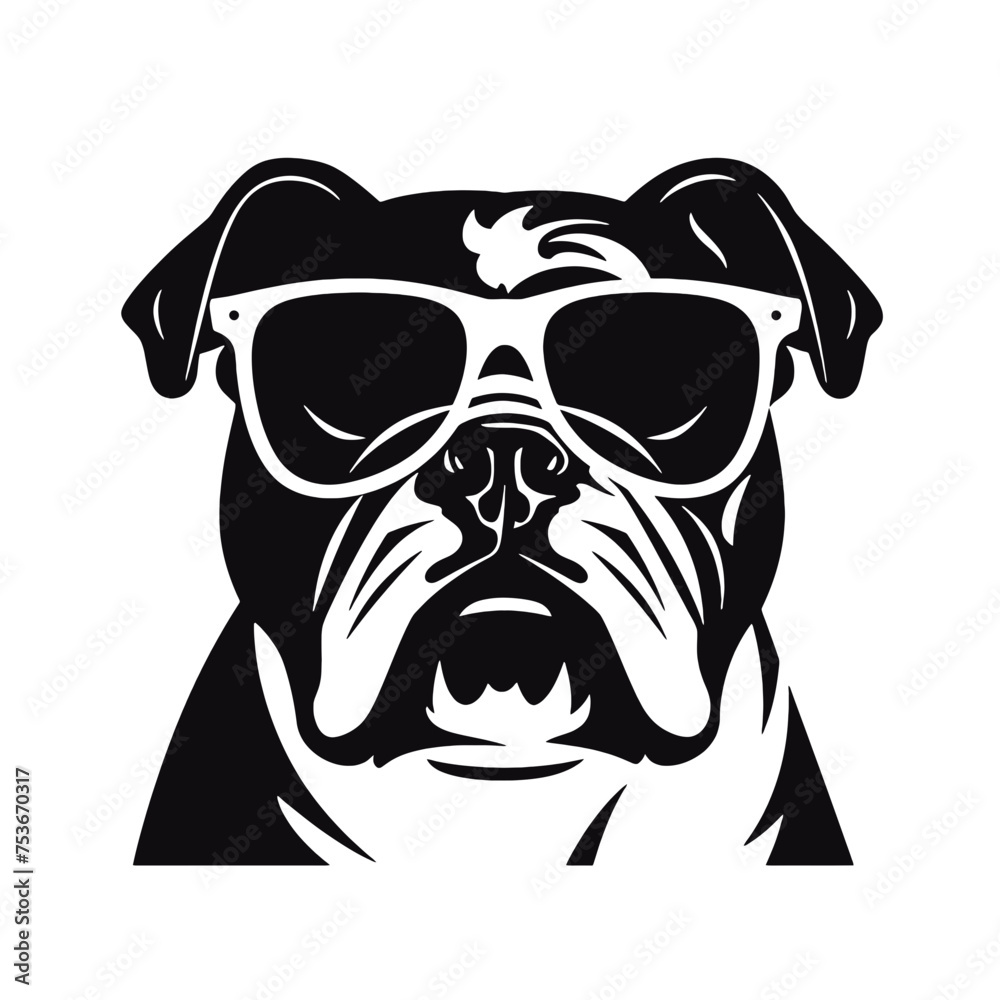 English bulldog silhouette English bulldog silhouette