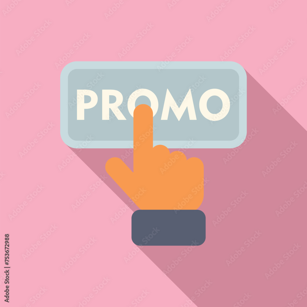 Click promo offer icon flat vector. Deal store sale. Tag shop calendar Click promo offer icon flat vector. Deal store sale. Tag shop calendar