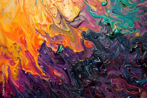 Abstract colorful background, oil paints