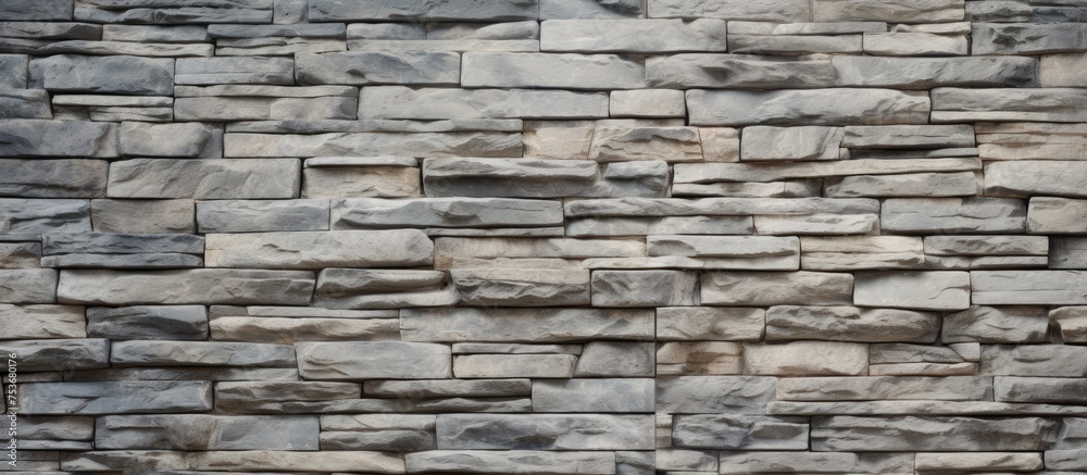 Texturing an aged wall made of gray stone Texturing an aged wall made of gray stone