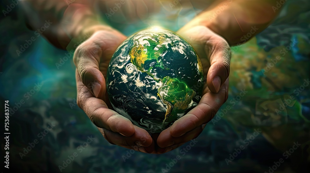 Earth In Hands, Generative AI Earth In Hands, Generative AI