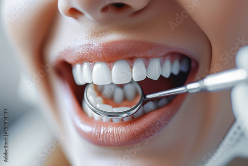 white teeth dental check-up
