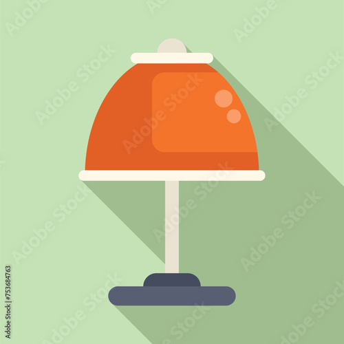 Torcher light icon flat vector. Fixture floor energy. Company decor modern