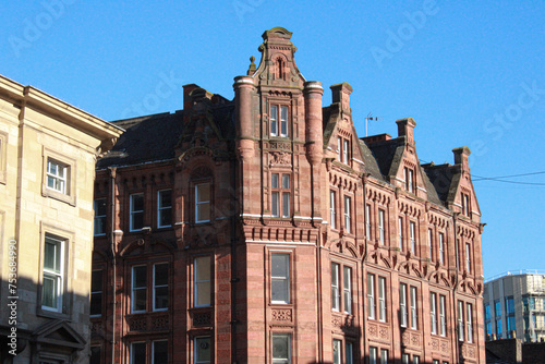 Foto old red brick building