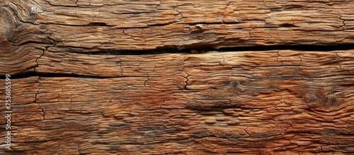 Worn surface displaying wood texture and cut marks.