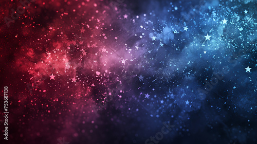 Labor day Red White and Blue colored dust explosion background. generative ai