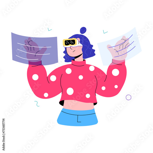 Check out doodle mini illustration of vr technology 