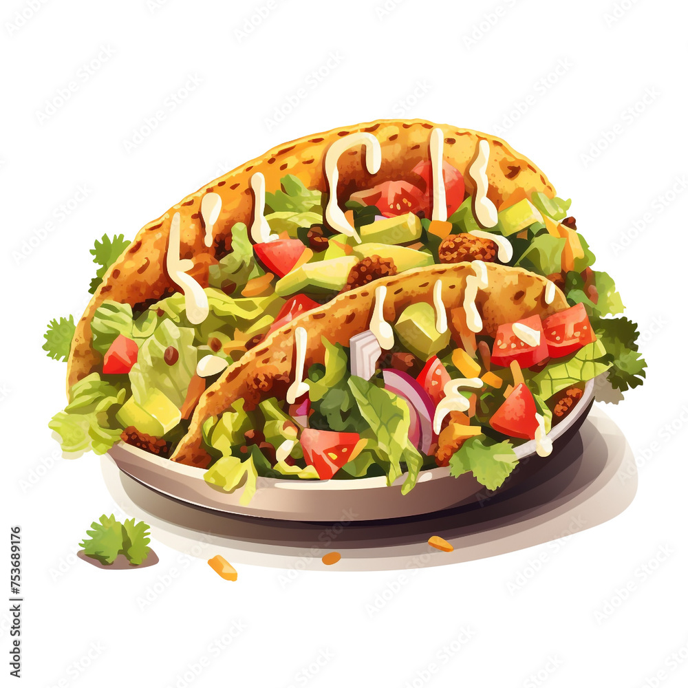 Taco salad isolated on transparent background Taco salad isolated on transparent background