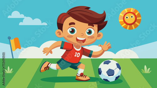a-boy-playing-football-cartoon-character-illustration