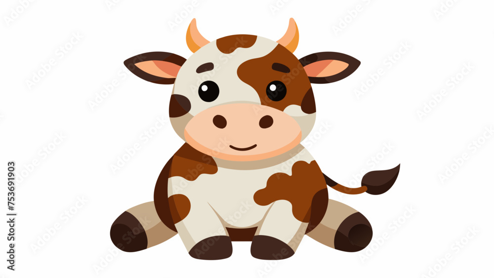 A Cow cartoon Vector illustration