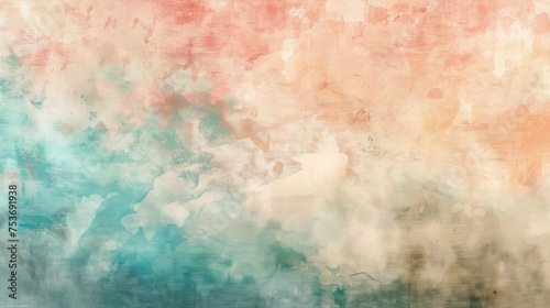 Abstract watercolor background with soft colors and a retro vintage vibe