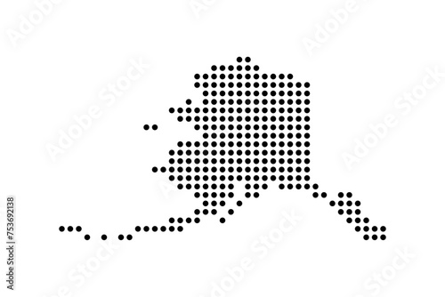 Alaska state map in dots