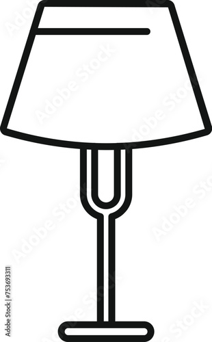 Led lamp torcher icon outline vector. Fixture floor. Brand element energy photo