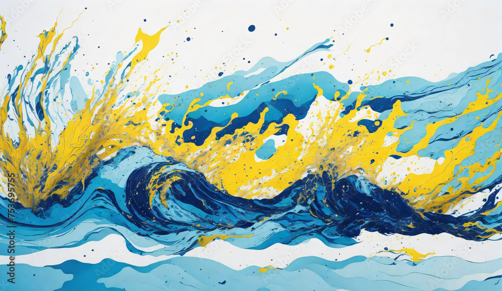 Minimal abstract waves in the ocean landscape background. Mountain background with watercolor texture . Arts design for prints, poster, cover, wall arts and home decoration Minimal abstract waves in the ocean landscape background. Mountain background with watercolor texture . Arts design for prints, poster, cover, wall arts and home decoration