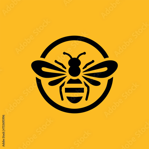 Honey bee logo design ready to use