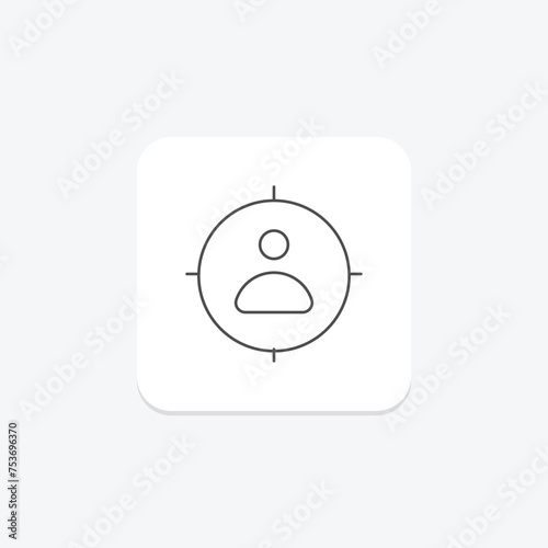 Target Audience icon, audience, marketing, targetaudience, advertising thinline icon, editable vector icon, pixel perfect, illustrator ai file photo