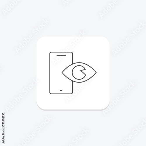 Click-through Rate icon, rate, ctr, advertising, online thinline icon, editable vector icon, pixel perfect, illustrator ai file