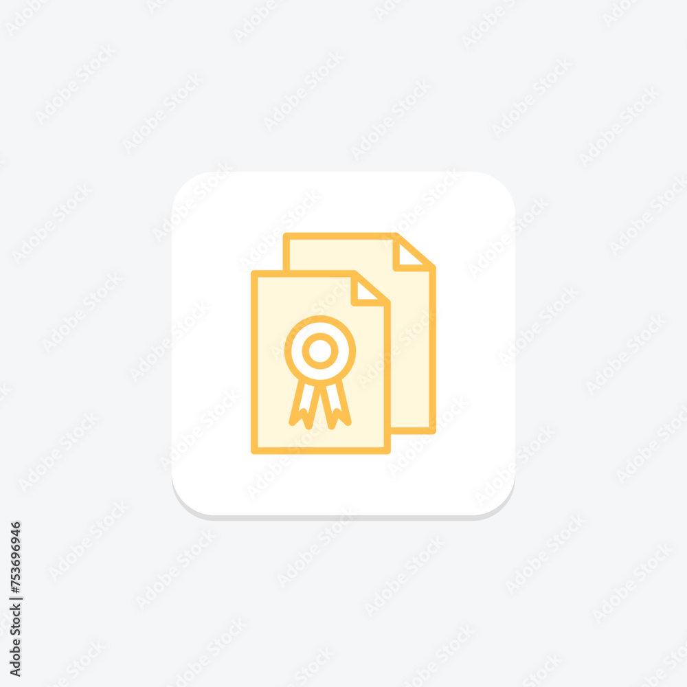Ad Quality Score icon, quality, score, advertising, online duotone line icon, editable vector icon, pixel perfect, illustrator ai file Ad Quality Score icon, quality, score, advertising, online duotone line icon, editable vector icon, pixel perfect, illustrator ai file