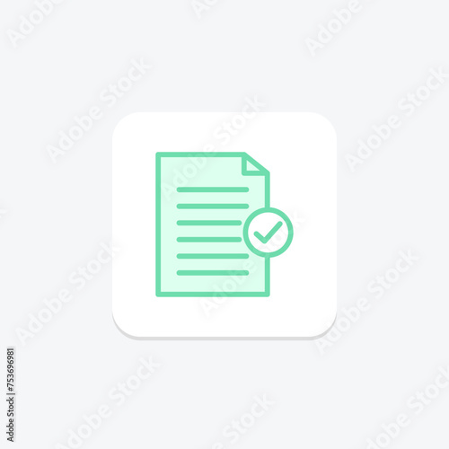 Ad Compliance icon, compliance, advertising, online, digital duotone line icon, editable vector icon, pixel perfect, illustrator ai file photo