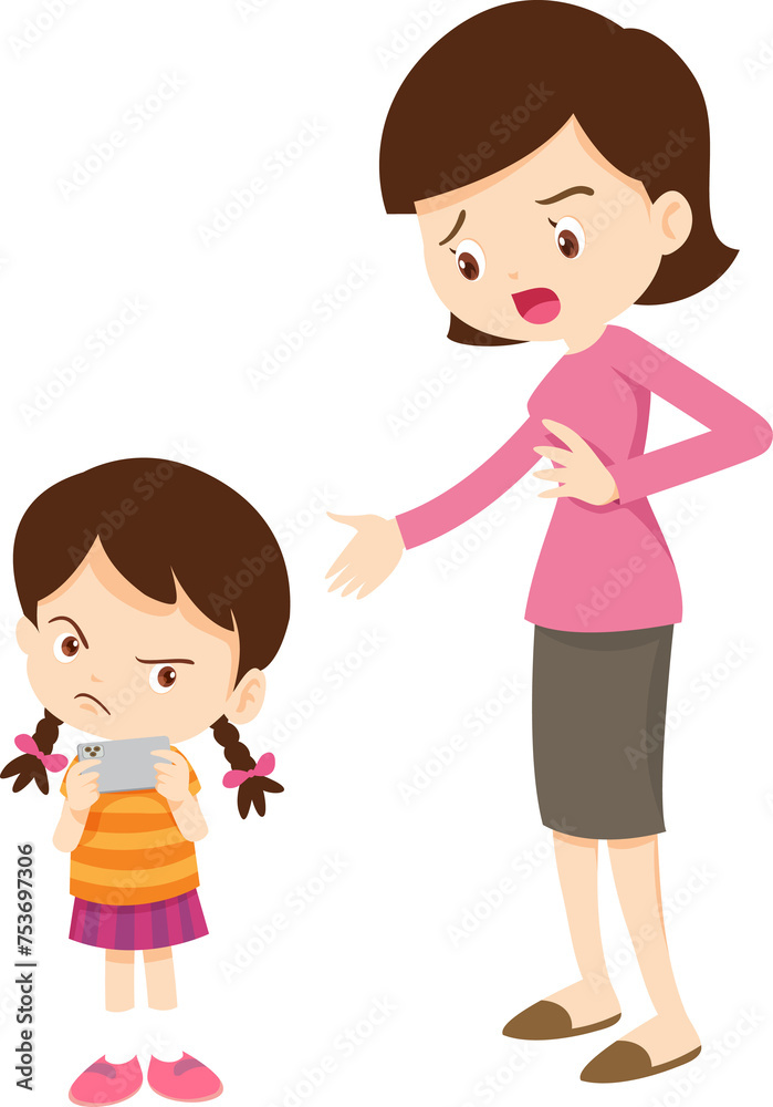 parent angry scold kid mobile phone addicted parent angry scold kid mobile phone addicted