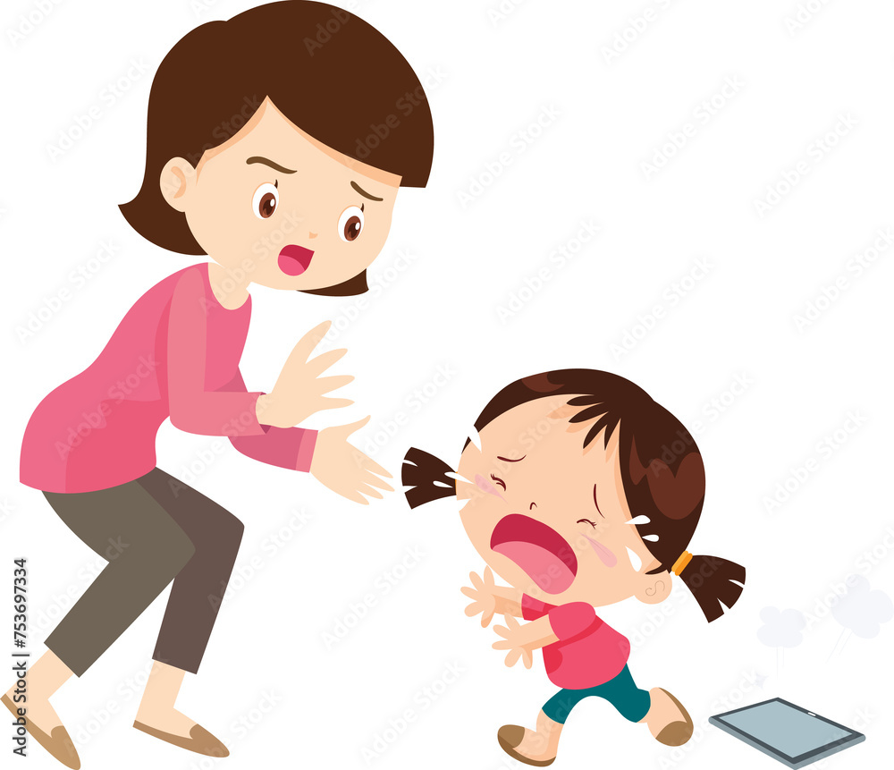 parent angry scold kid mobile phone addicted parent angry scold kid mobile phone addicted