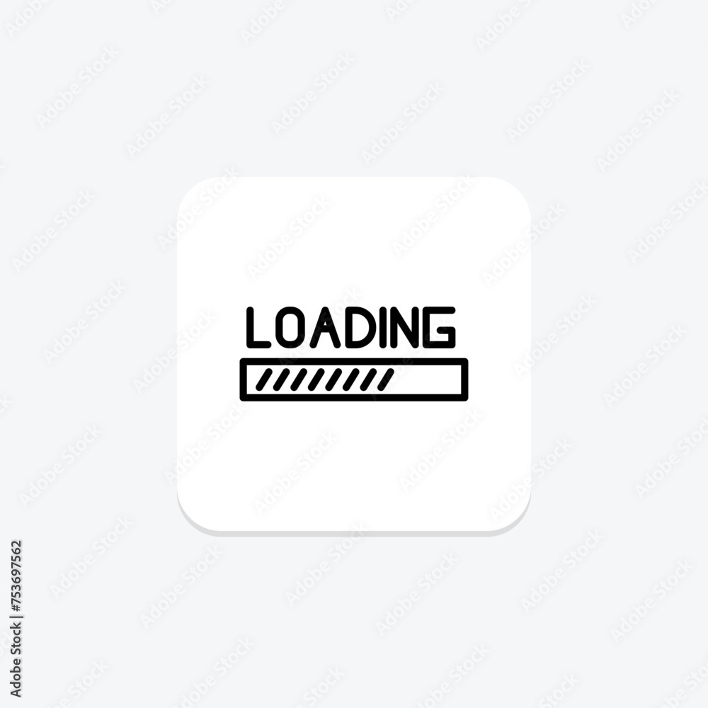 Progress Bar icon, bar, indicator, ui, ux line icon, editable vector icon, pixel perfect, illustrator ai file Progress Bar icon, bar, indicator, ui, ux line icon, editable vector icon, pixel perfect, illustrator ai file