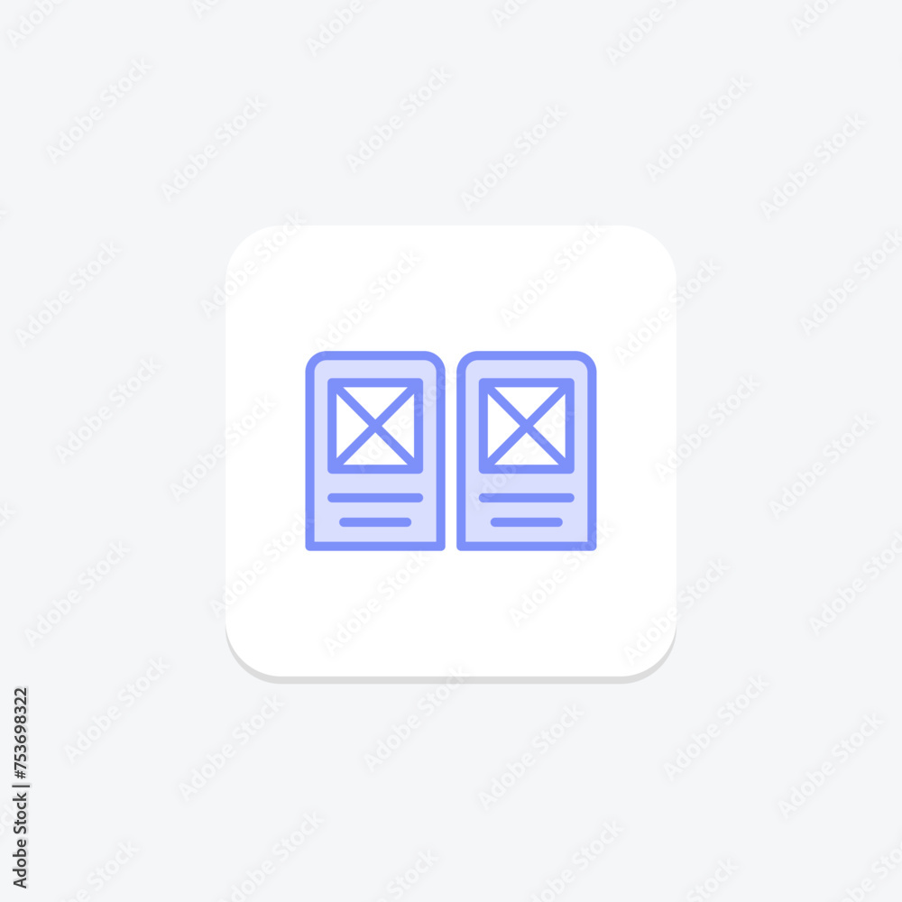 Cards icon, cards, ui, ux, userinterface duotone line icon, editable vector icon, pixel perfect, illustrator ai file Cards icon, cards, ui, ux, userinterface duotone line icon, editable vector icon, pixel perfect, illustrator ai file
