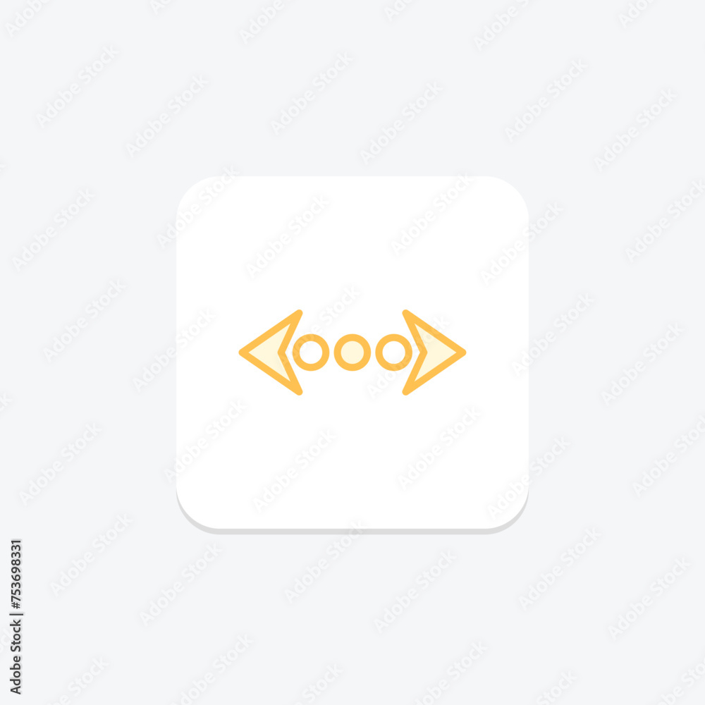 Pagination icon, pages, ui, ux, userinterface duotone line icon, editable vector icon, pixel perfect, illustrator ai file - obrazy, fototapety, plakaty 