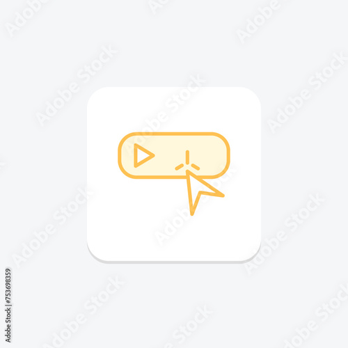 Call to Action icon, cta, action, button, ui duotone line icon, editable vector icon, pixel perfect, illustrator ai file photo