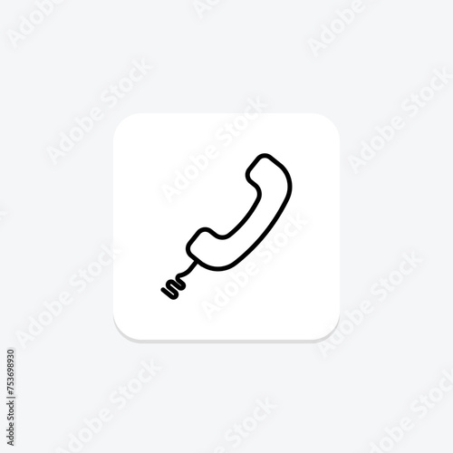 Voice Call icon, call, chat, talk, communicate line icon, editable vector icon, pixel perfect, illustrator ai file