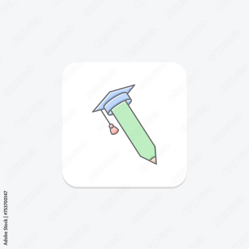Education icon, learning, school, study, teach lineal color icon, editable vector icon, pixel perfect, illustrator ai file Education icon, learning, school, study, teach lineal color icon, editable vector icon, pixel perfect, illustrator ai file
