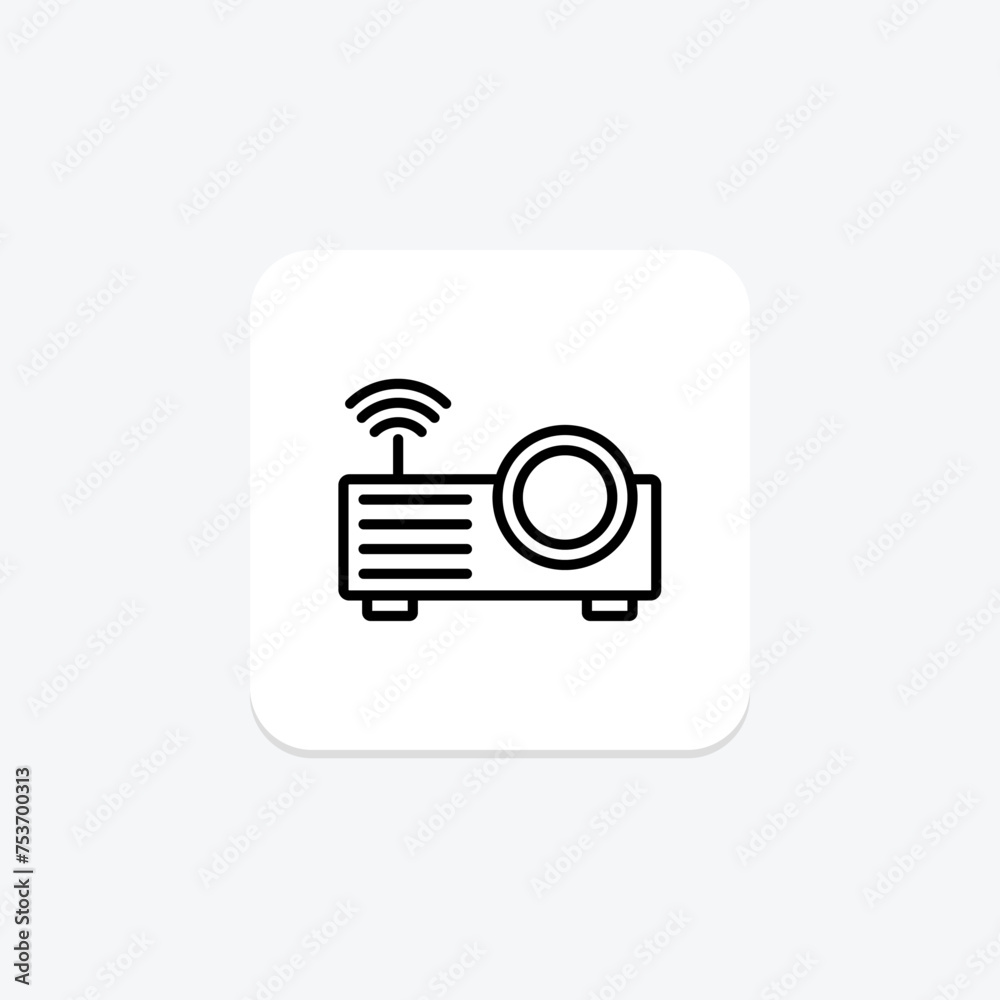 Projector icon, project, screen, movie, film line icon, editable vector icon, pixel perfect, illustrator ai file Projector icon, project, screen, movie, film line icon, editable vector icon, pixel perfect, illustrator ai file
