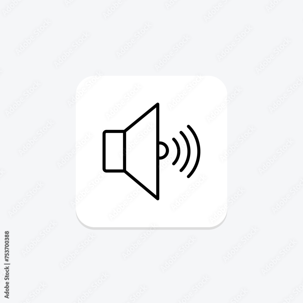 Volume icon, control, sound, level, adjust line icon, editable vector icon, pixel perfect, illustrator ai file Volume icon, control, sound, level, adjust line icon, editable vector icon, pixel perfect, illustrator ai file